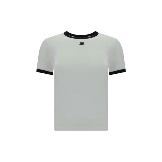 Courrèges Weißes Baumwoll-T-Shirt - Image 1