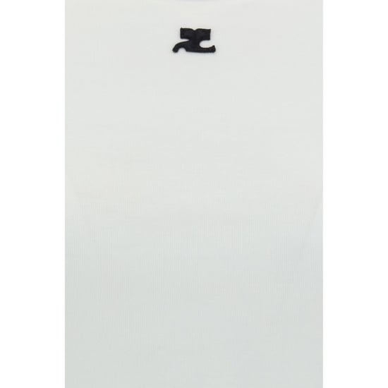 Courrèges Weißes Baumwoll-T-Shirt - Image 5