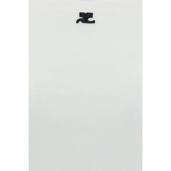 Courrèges Weißes Baumwoll-T-Shirt - Image 6