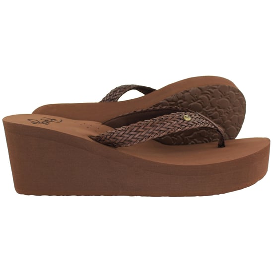 Roxy Mellie III Damen Flip-Flops in Braun - Image 5
