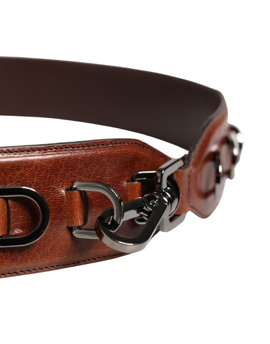 Dolce & Gabbana Braune Pferdeveloursledertasche Zubehör Schultergurt - Image 5