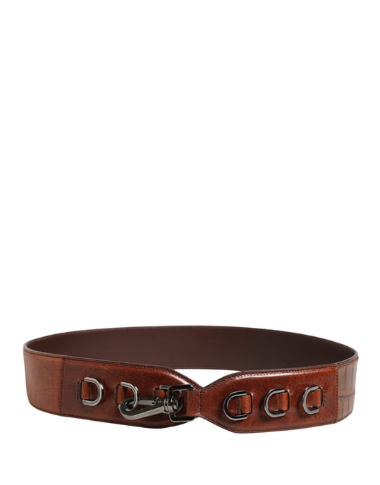 Dolce & Gabbana Braune Pferdeveloursledertasche Zubehör Schultergurt - Image 6