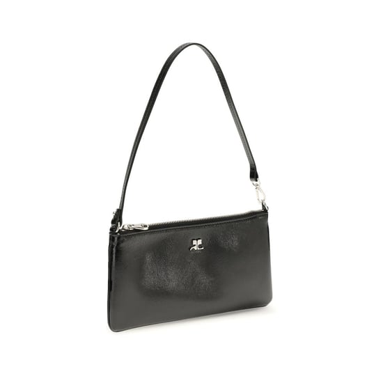 Courrèges schwarze Rindsleder Schultertasche - Image 2