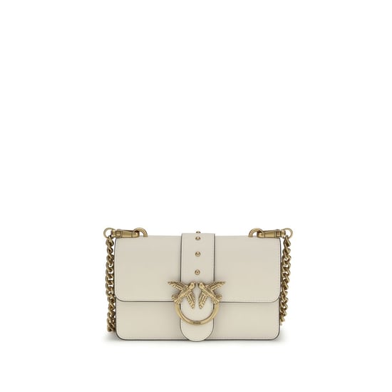 PINKO Beiger Kalbsleder Bos Taurus Schultertasche - Image 1
