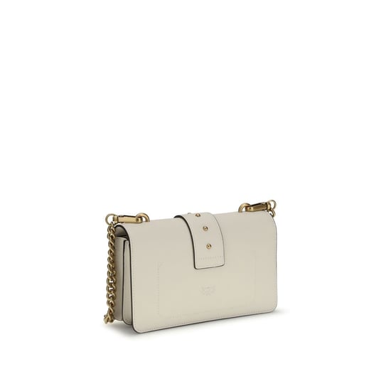 PINKO Beiger Kalbsleder Bos Taurus Schultertasche - Image 3