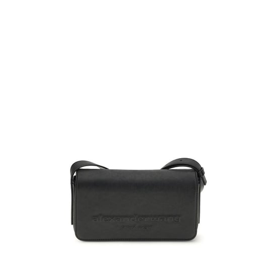 Alexander Wang Schwarze Kalbsleder Bos Taurus Schultertasche - Image 1