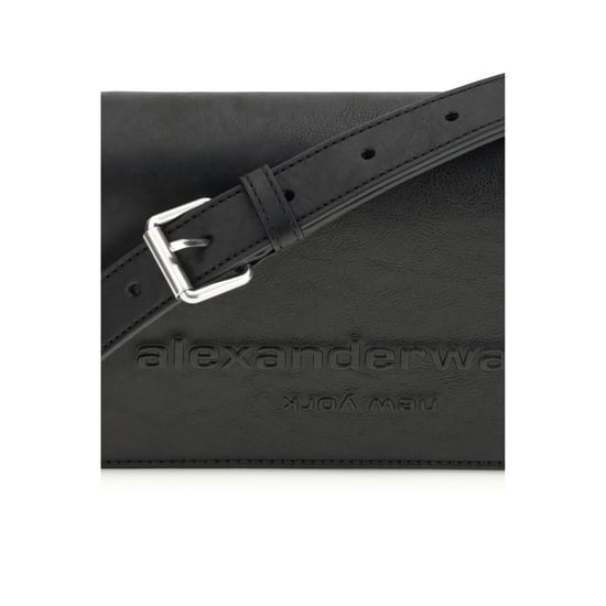Alexander Wang Schwarze Kalbsleder Bos Taurus Schultertasche - Image 4