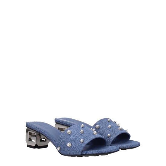 Givenchy Blaue Stoff Flache Sandalen - Image 2