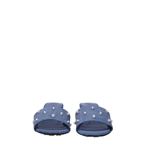Givenchy Blaue Stoff Flache Sandalen - Image 3