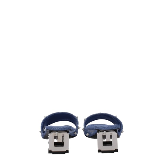 Givenchy Blaue Stoff Flache Sandalen - Image 5