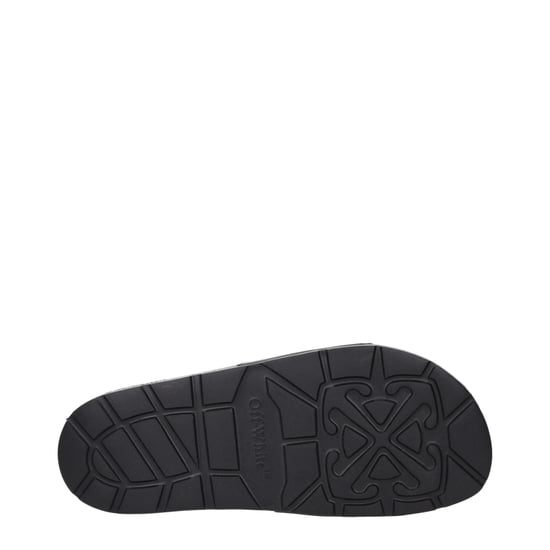 Off-White Schwarze Baumwollslipper - Image 5
