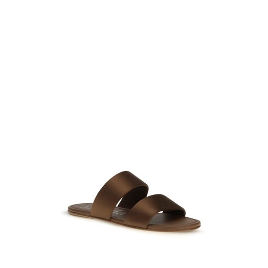 Pedro García Braune Seidenflache Sandalen - Image 2