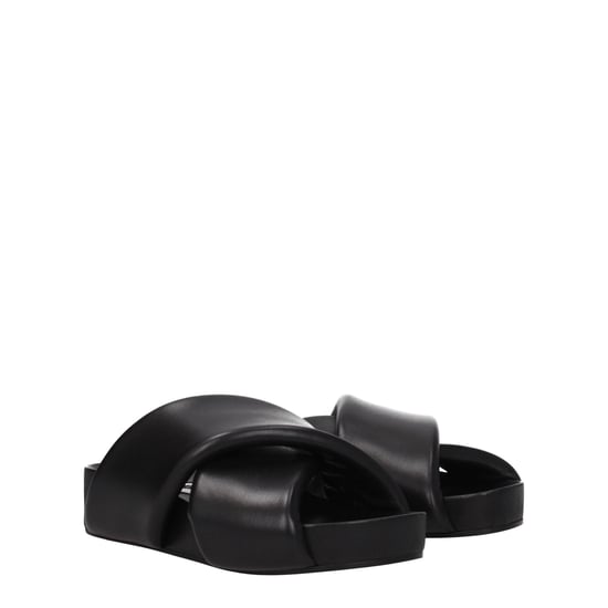 Jil Sander Schwarze Leder-Pantoletten - Image 2