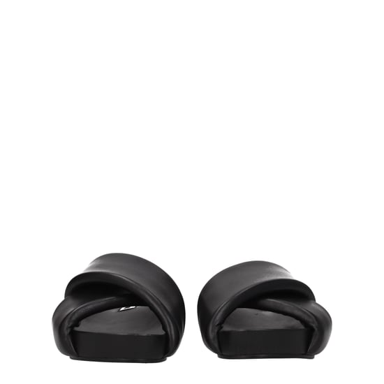 Jil Sander Schwarze Leder-Pantoletten - Image 3