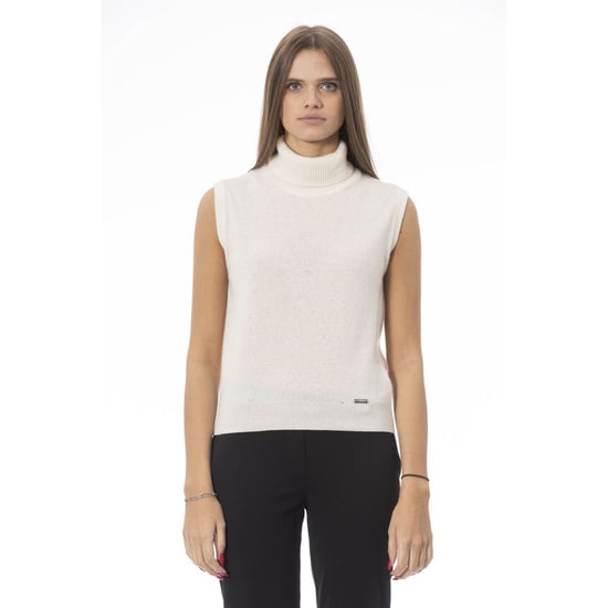 Baldinini Trend Weißer Wollpullover für Frauen - Image 1