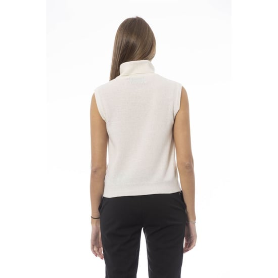 Baldinini Trend Weißer Wollpullover für Frauen - Image 3