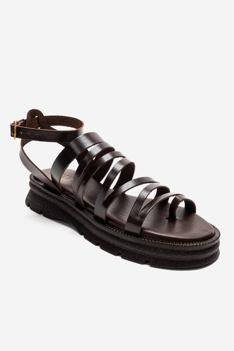 Pelsa Leder Multi-Riemen-Sandale - Image 3