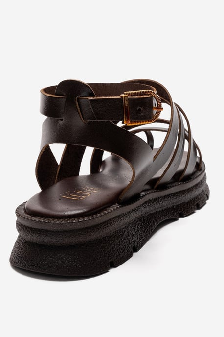 Pelsa Leder Multi-Riemen-Sandale - Image 5