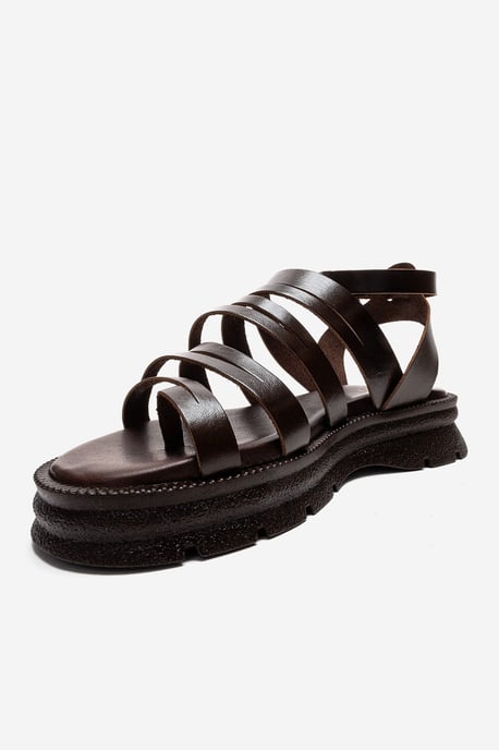 Pelsa Leder Multi-Riemen-Sandale - Image 6