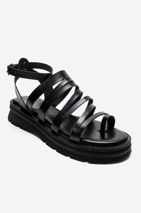 Pelsa Leder Multi-Riemen-Sandale - Image 3