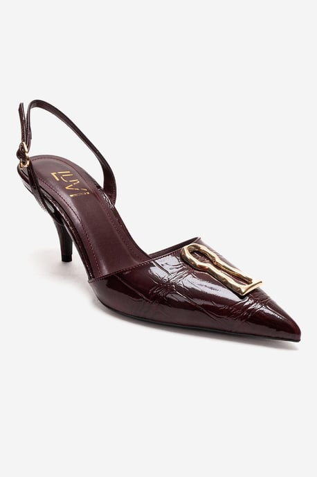 Yvella Schnalle Spitzer Zehenbereich Stiletto Pumps - Image 3