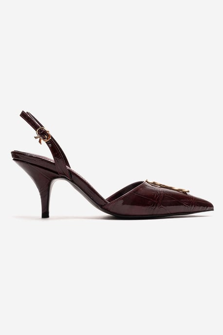 Yvella Schnalle Spitzer Zehenbereich Stiletto Pumps - Image 4