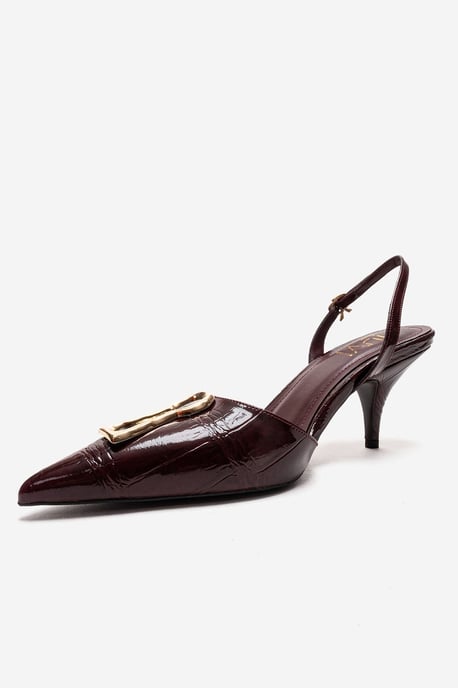Yvella Schnalle Spitzer Zehenbereich Stiletto Pumps - Image 6