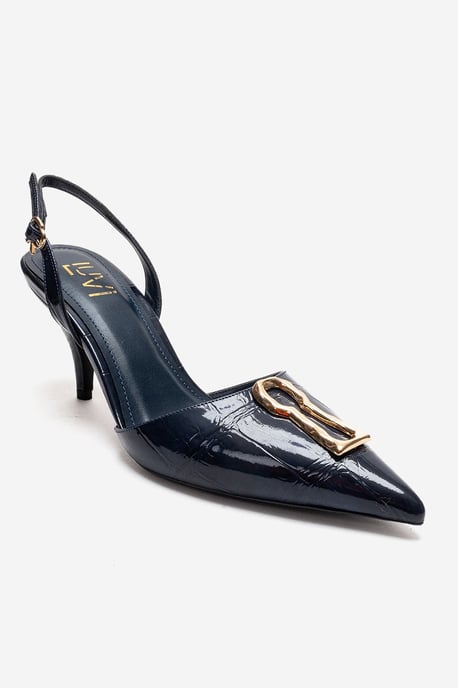 Yvella Schnalle Spitzer Zehenbereich Stiletto Pumps - Image 3