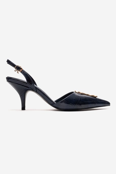 Yvella Schnalle Spitzer Zehenbereich Stiletto Pumps - Image 4