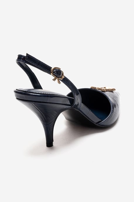 Yvella Schnalle Spitzer Zehenbereich Stiletto Pumps - Image 5