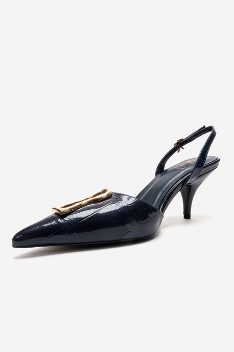 Yvella Schnalle Spitzer Zehenbereich Stiletto Pumps - Image 6