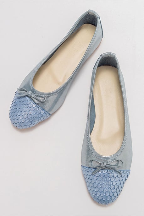 Copos Leder Schleife Kappe Ballerina - Image 5