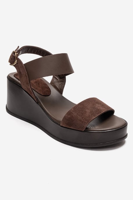 Lolanthe Leder Keilabsatz Sandale - Image 3