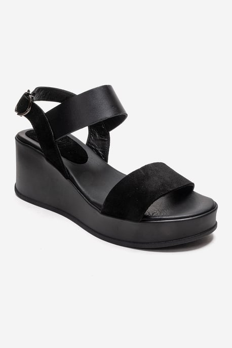 Lolanthe Leder Keilabsatz Sandale - Image 3