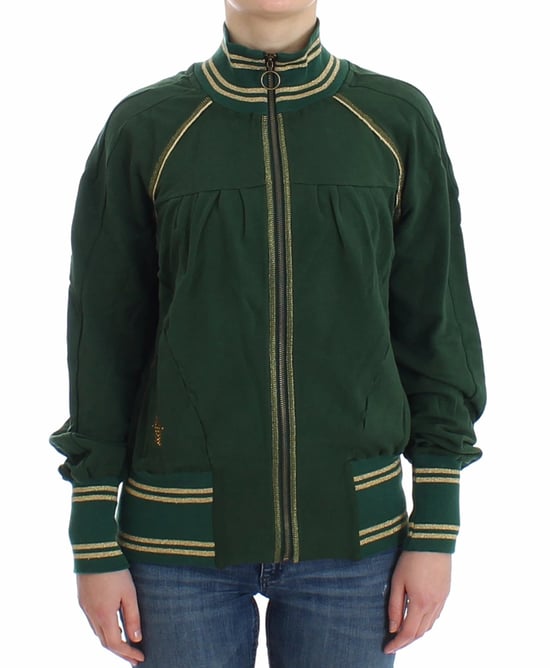 John Galliano Grüner Mock-Zip Cardigan Sweatshirt Pullover Jacke - Image 2
