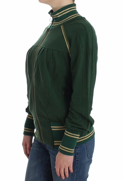 John Galliano Grüner Mock-Zip Cardigan Sweatshirt Pullover Jacke - Image 3