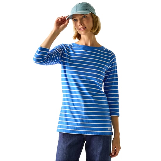 Regatta - "Baylette II" T-Shirt für Damen (Sonic-Blau/Weiß) - Image 4
