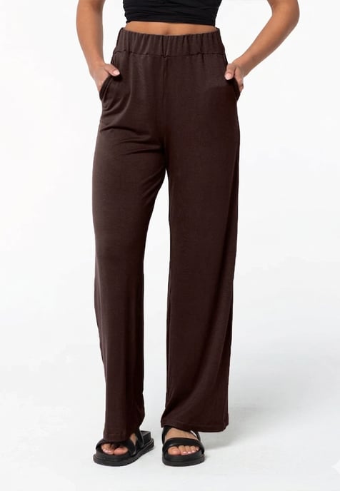 Long Viscose Pants DUNKELBRAUN - Image 2