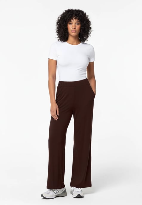 Long Viscose Pants DUNKELBRAUN - Image 3