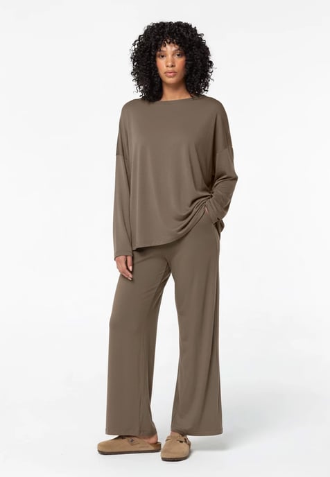 Long Viscose Pants KHAKI - Image 4