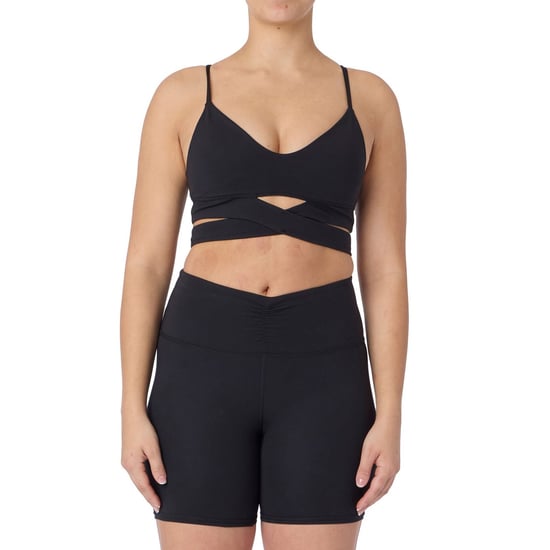 Skechers Goflex Slim Wrap Bra Polyester Damen schwarzer Sport-BH - Image 1