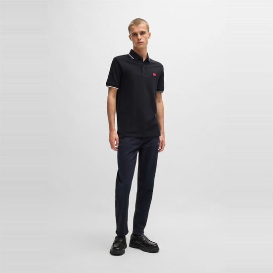 Men's Boss Tapered-Fit Jeans in Dark Blue - Image 3