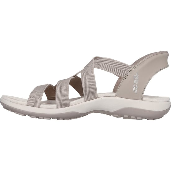 Skechers Reggae Slim Stretch Flex Damen Sandalen in Taupe aus Textil - Image 4