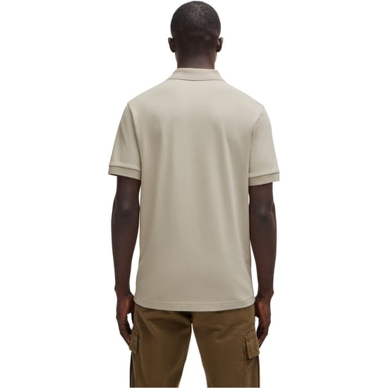 Herren Boss Hbo Passenger Premium Design Polo-Shirt in Hellbeige - Image 3