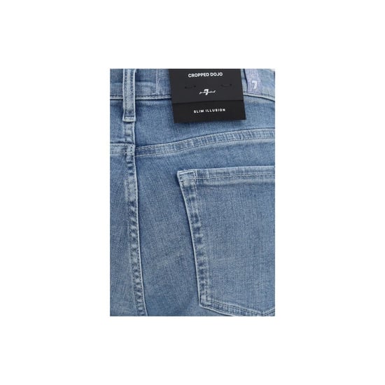 7FOR Blaue Baumwollbootcut-Jeans - Image 3
