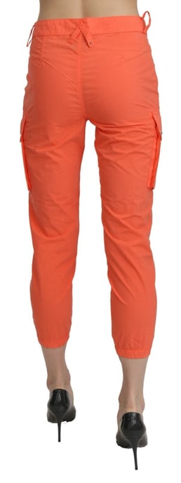 CYCLE Baumwolle Orange Hohe Taille Skinny Cropped Hose - Image 3
