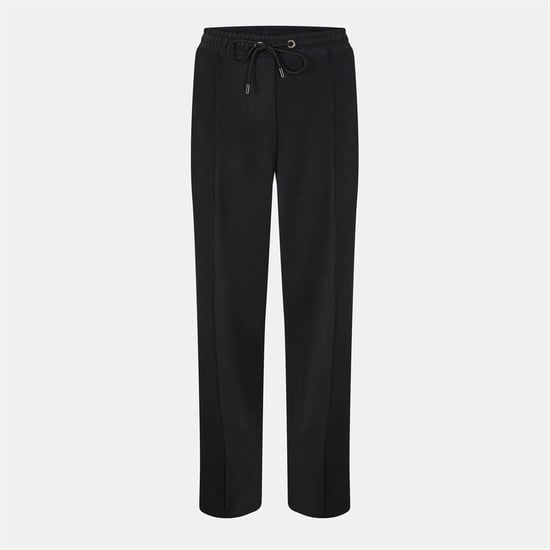 Damen Ted Baker Einfarbige Gemusterte Offene Saum Gerade Jogginghose in Schwarz - Image 1