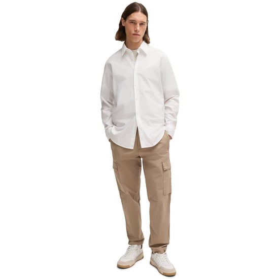 Herren Boss Relegant 6 M Unifarbiges Langarmhemd in Weiß 100 - Image 3