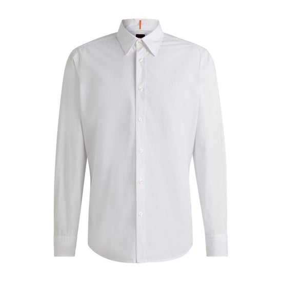 Herren Boss Relegant 6 M Unifarbiges Langarmhemd in Weiß 100 - Image 6