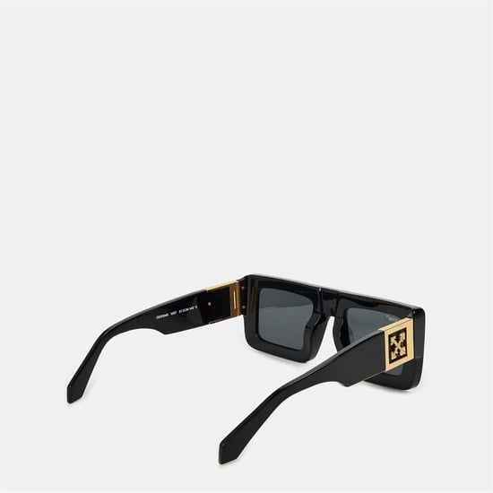Accessoires Off White Unisex Quadrat-Sonnenbrille, Quadrat-Design in Schwarz/Dunkelgrau - Image 2